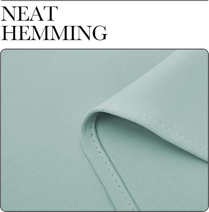 NICETOWN Bedroom Curtains Blackout Draperies, Aqua Blue, 1 Pair, 34-inch W x - Image 6