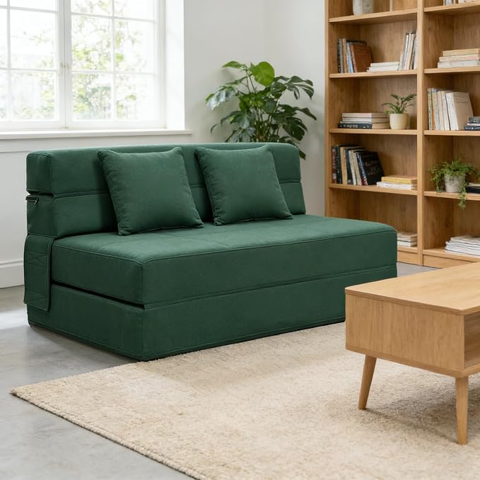 Folding Sofa Bed, Fold Out Couch Memory Foam Sleeper Chair by ANONER