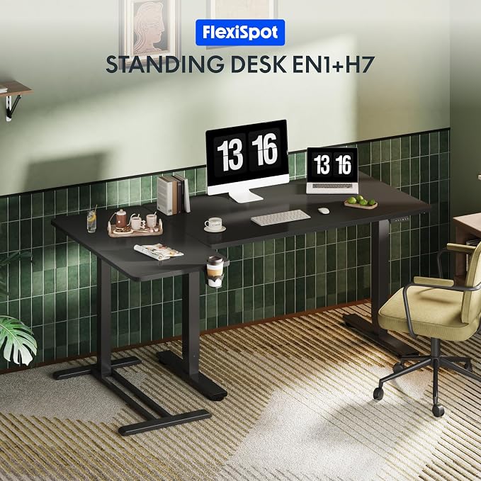 FLEXISPOT H7 32" Pneumatic Height-Adjustable Overbed Table - Image 8