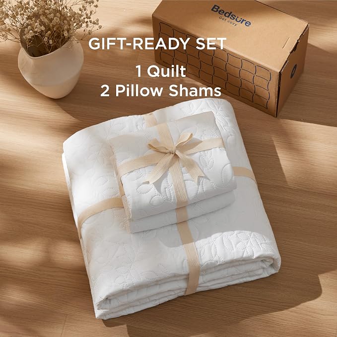 Bedsure Quilt Queen Size Bedspread, Thin Comforter, Stitch-Free Quilt-Tech - Image 6