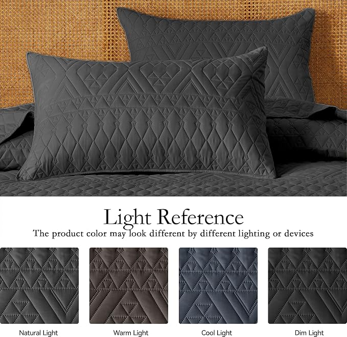 akkialla King/Cal King Size Quilt Bedding Set, Modern Style Geometric Pattern - Image 5