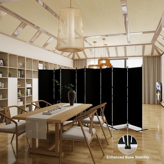 T&Jero 8-Panel Folding Room Divider, 6ft Tall Portable Privacy Screen Wall - Image 6