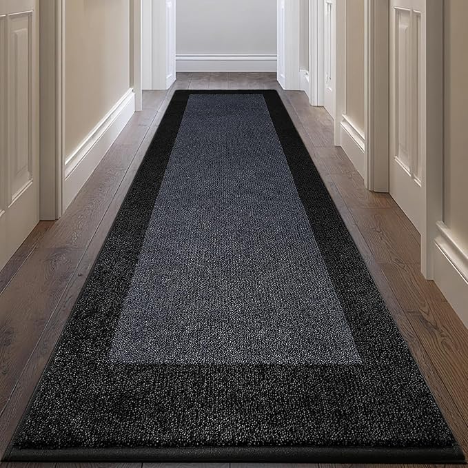 Machine Washable Kitchen Rug 32" x 84", Non Slip Kitchen Mat for Floor, Absorbent Entrance Runner Rug for Bedroom, Hallway, Bathroom, Door (Roll Packing)