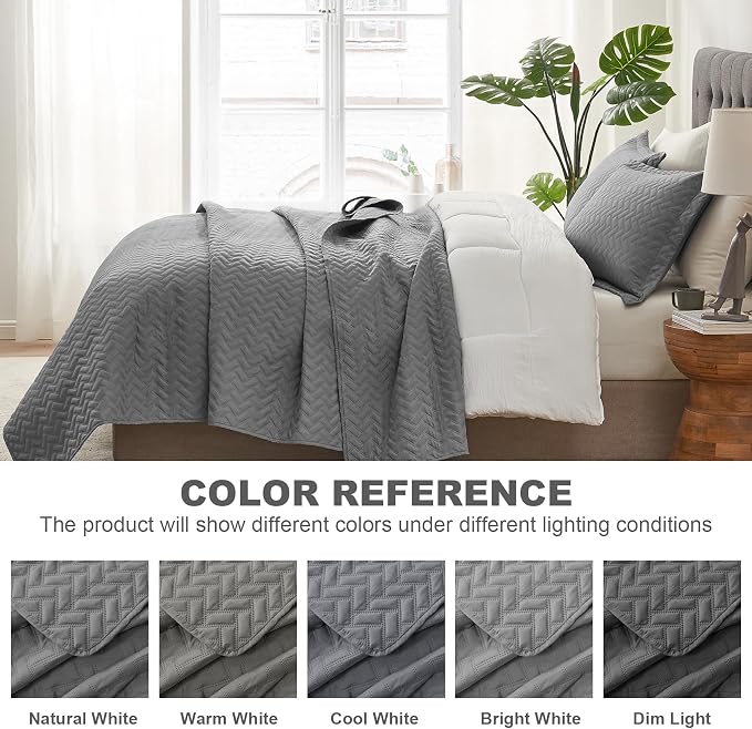 Hansleep Grey Quilt King Size - Image 6