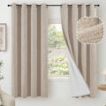 Linen Blackout Curtains 63 Inches Long by Lajode