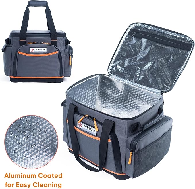 FRECOLSH Travel Carrying Case Compatible with Jackery 500, Portable Power Station Storage Case with Water- proof Bottom and Pocket for Jackery Accessories, Storage Bag Only