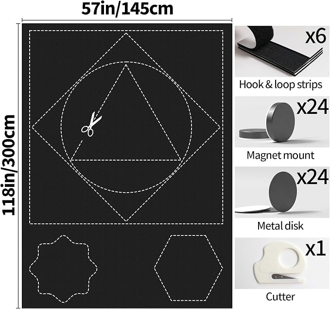 BKSAI 100% Blackout Window Cover, Portable Magnetic Black Out Curtains | No - Image 6
