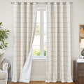 Plaid Curtains 90 Inches Long, 2 Panels Each 52 Wide, Dark Green | Linen by Lajode