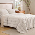 Bedsure Lightweight Queen Comforter Set – Beige Prewashed Soft Bedding by Unknown
