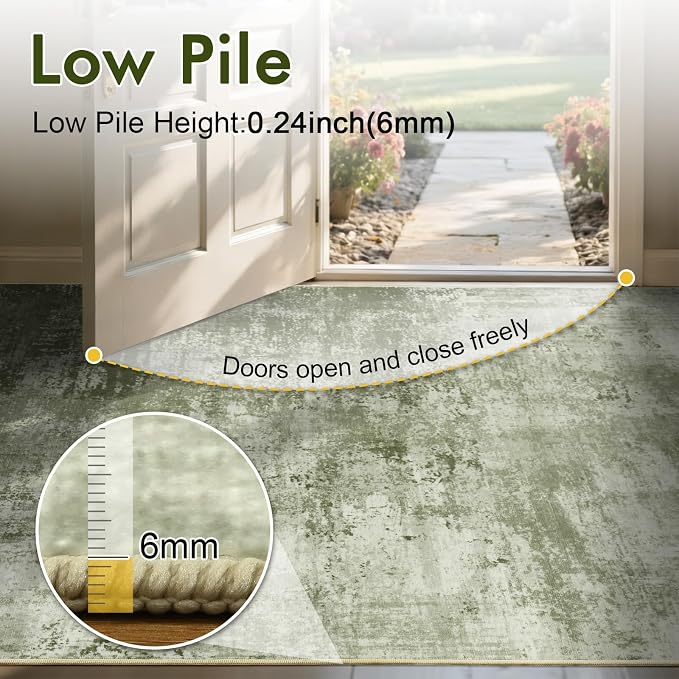 4x6 Ft Area Rugs for Living Room, Soft Non-Slip Washable Rugs Modern Abstract - Image 7