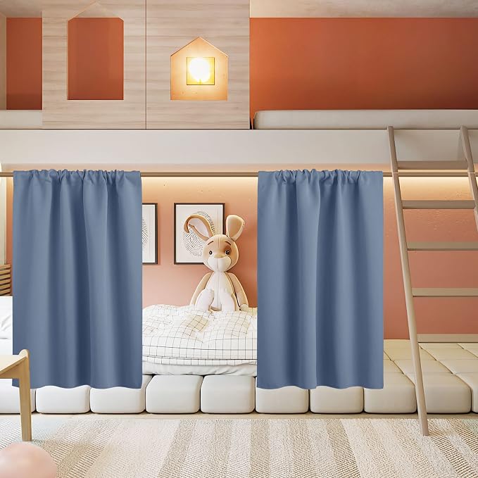 RYB HOME Basement Bathroom Kitchen Cafe Blackout Privacy Curtains 30 inches | by RYBHOME