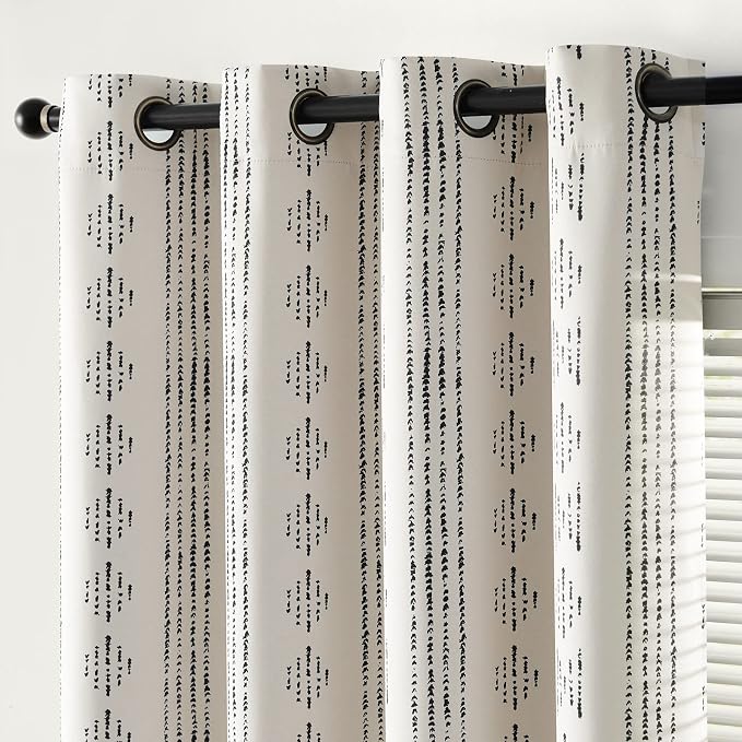 jinchan 95% Blackout Boho Curtains 54 Inch Length - Image 2