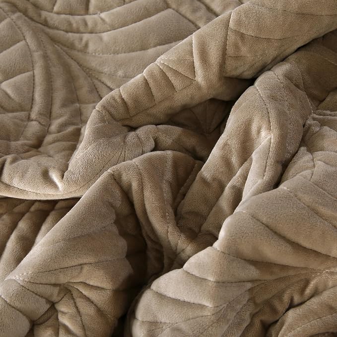 ROOMLIFE Quilt Set Full Size 3D Floral Embroidery Pattern 3-Piece Cotton - Image 8
