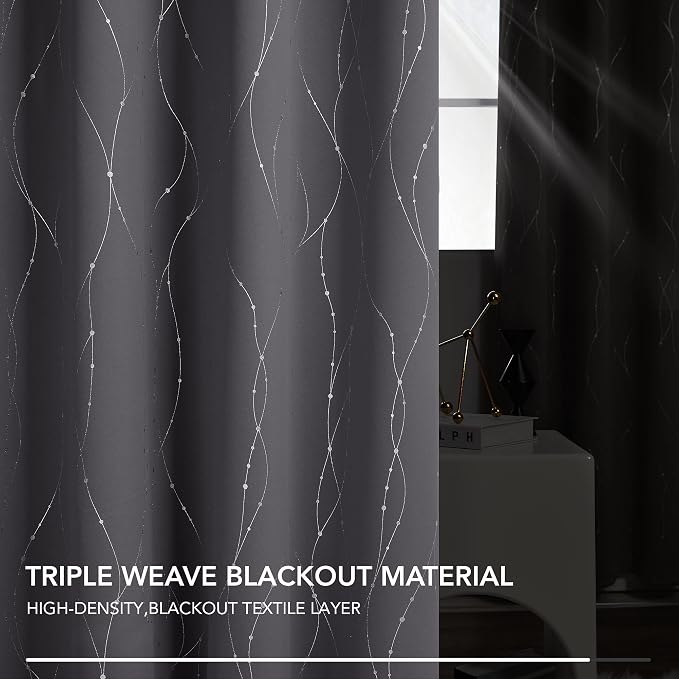 Deconovo Living Room Curtains 84 Inches Long, Thermal Insulated, Room Darkening - Image 6