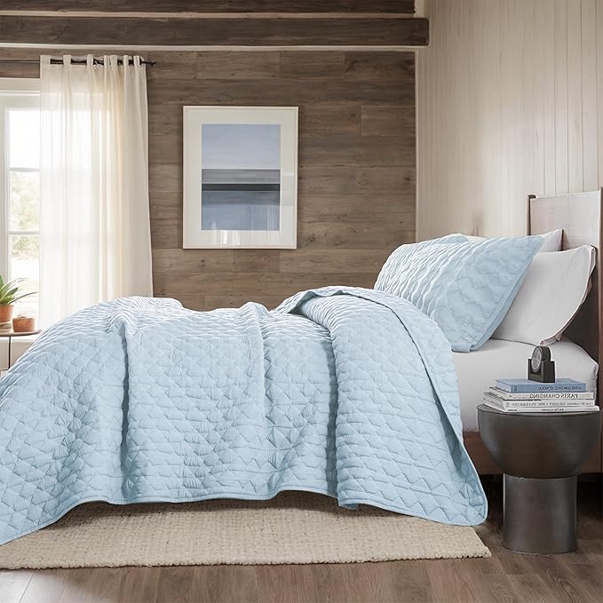 WDCOZY Light Blue Quilt King Size Bedding Set - Image 5