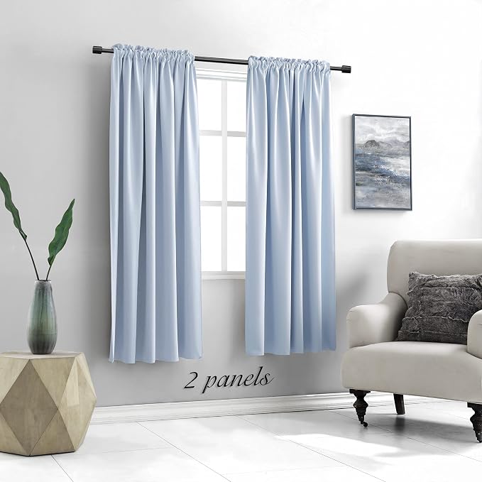 Dream Blue Living Room Curtain Panels, Energy Saving Thermal Insulated Room - Image 2