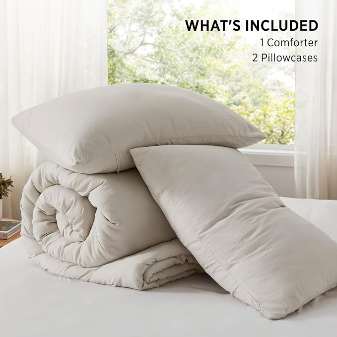 Bedsure Queen Comforter Set, 3 Pieces GentleSoft™ Bed Set, 1 Lightweight - Image 9