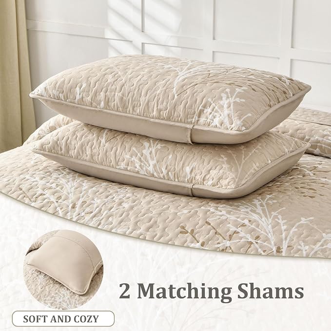 DJY Beige Quilt Set King Size - Image 7