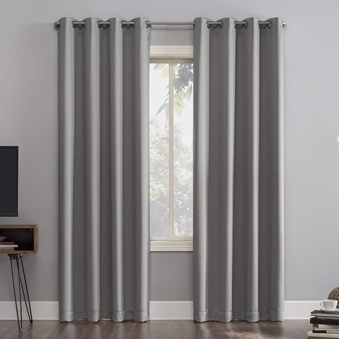 Sun Zero Nordic Theater Grade Extreme 100% Blackout Grommet Curtain Single Panel by SunZero%E2%84%A2