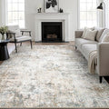 5x8 Area Rug Living Room: Modern Washable Indoor Soft Carpet Brown | by FXRHLP