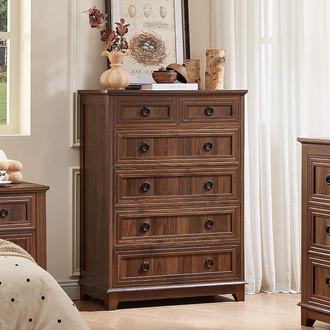 Joaxswe Farmhouse 6 Drawer Dresser - Image 11