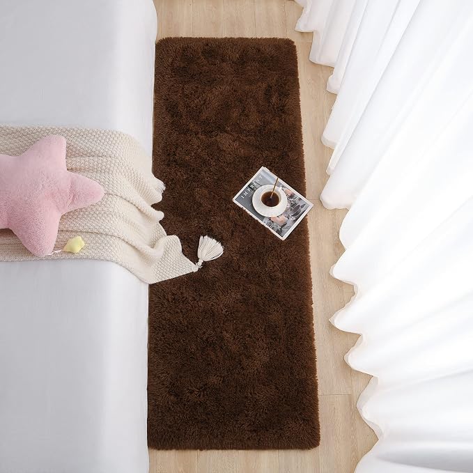 Chicrug Soft Runner Rug for Bedroom Living Room Plush Fluffy Rug 2x10 | Shag - Image 2