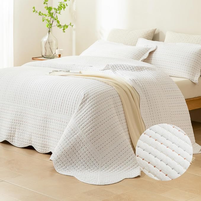 Lady Ann Oversized King Quilt 128x120, Lightweight & Soft Farmhouse Coverlet - Image 2