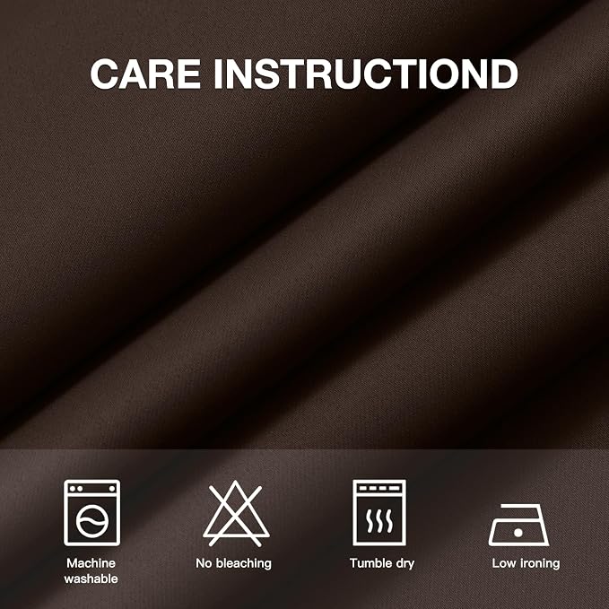 COSVIYA Grommet Room Darkening Brown Curtains 84 inch Long - Image 7