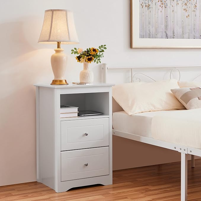Yaheetech Tall Nightstand for Bedroom - Image 2