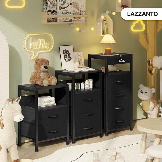 Lazzanto Night Stand with Charger Station - Image 7