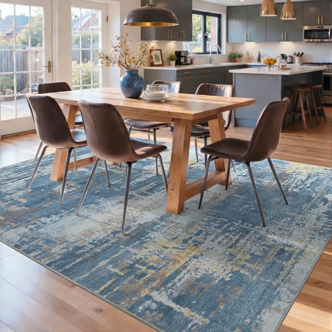 4x6 Ft Area Rugs for Living Room, Soft Non-Slip Washable Rugs Modern Abstract - Image 9