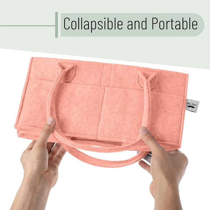 Mr. Pen- Baby Diaper Caddy Organizer, Coral | Nursery Storage Bin and Car - Image 6