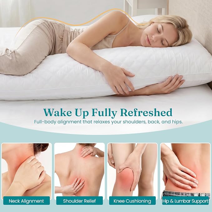 Oubonun Full Body Pillow for Sleeping-Adjustable Firm and Fluffy Body Pillows - Image 5