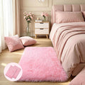 KCHOWUA Pink Fluffy Fuzzy Rug 2x3, living room, kids room, and dorm by KICHOWUA