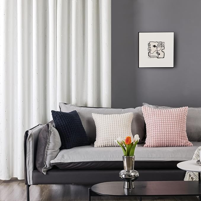 Deconovo Living Room Curtains 95 Inches Long, Thermal Insulated, Room Darkening - Image 4