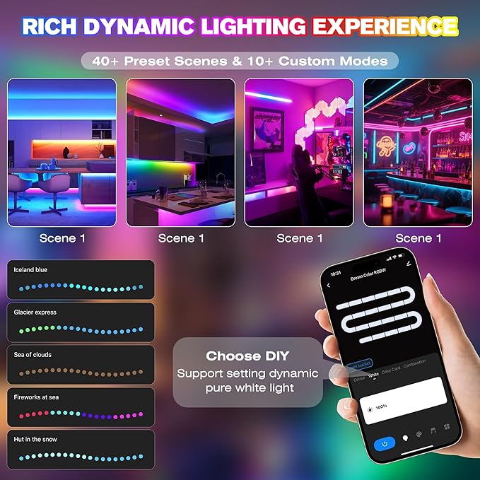 XXK DR04W WiFi SPI 5~24V RGB Controller - Designed for Addressable LED Strip Lights, Compatible with Alexa Google Home Siri Smart Life Tuya APP Control Work with RC03RF WR01RF 2.4G RF Remoter etc