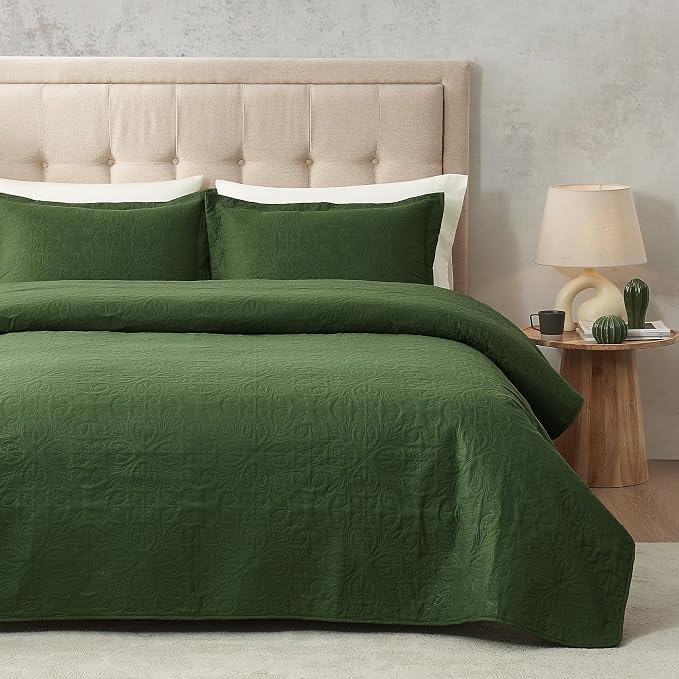 Hansleep Olive Green Quilt King Size - Image 2