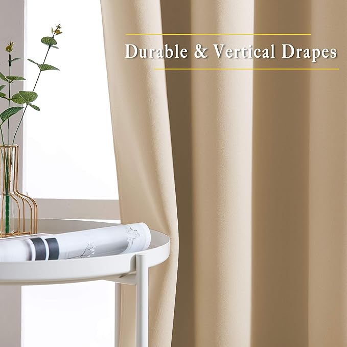 NICETOWN Bedroom Blackout 48 inch Curtains and Drapes - Image 5