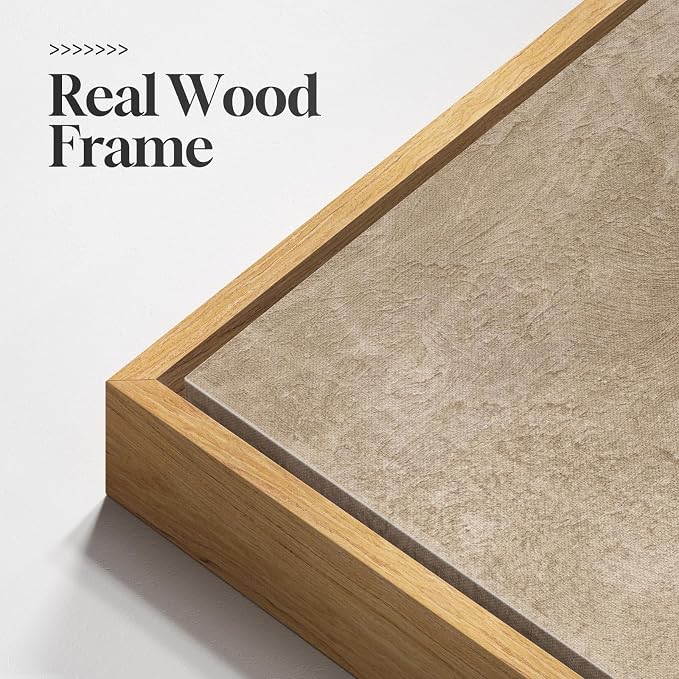 Large Framed Neutral Abstract Long Narrow Wall Art - Image 3