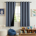 NICETOWN 100% Blackout Stone Blue Curtains by NICETOWN