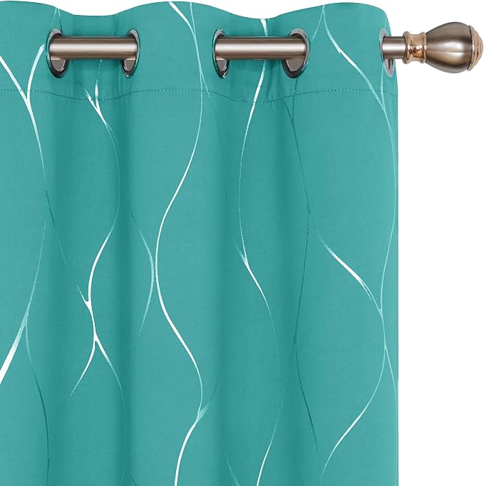 Deconovo Curtains for Living Room, Pattern Blackout Curtains 72 Inches Long | by Unknown