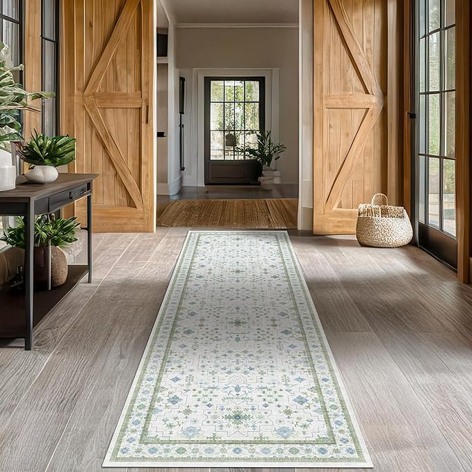 Oushak Wide Hallway Runner Rug 2'6"x8' by HazoHaus