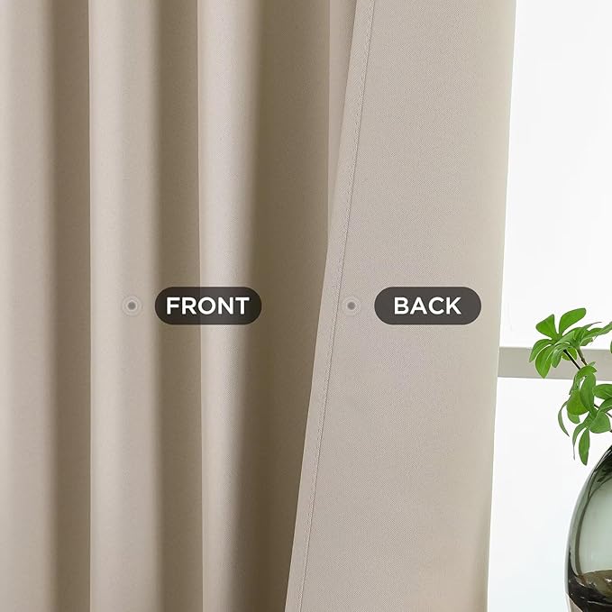 Joydeco Blackout Curtains 96 Inches Long, Thermal Insulated Black Out Curtains - Image 7