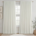 Cute Blackout Curtains 70 Inches Extra Wide Linen 84 Inch Length by QJMYDECO