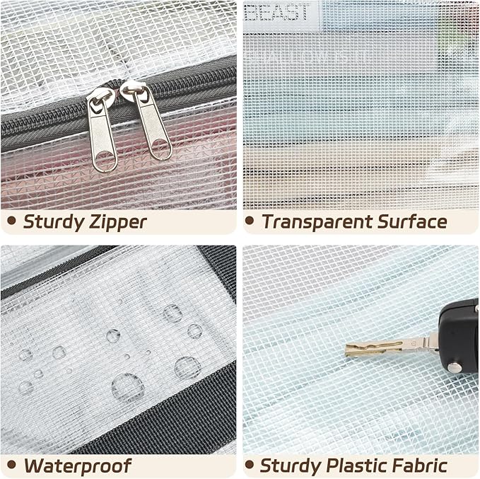 Fixwal Storage Bags 4 Pack 75L XL Mesh Clear - Image 7