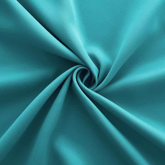 KOUFALL Teal Blackout Insulated Thermal Window Curtain Panels - Image 4