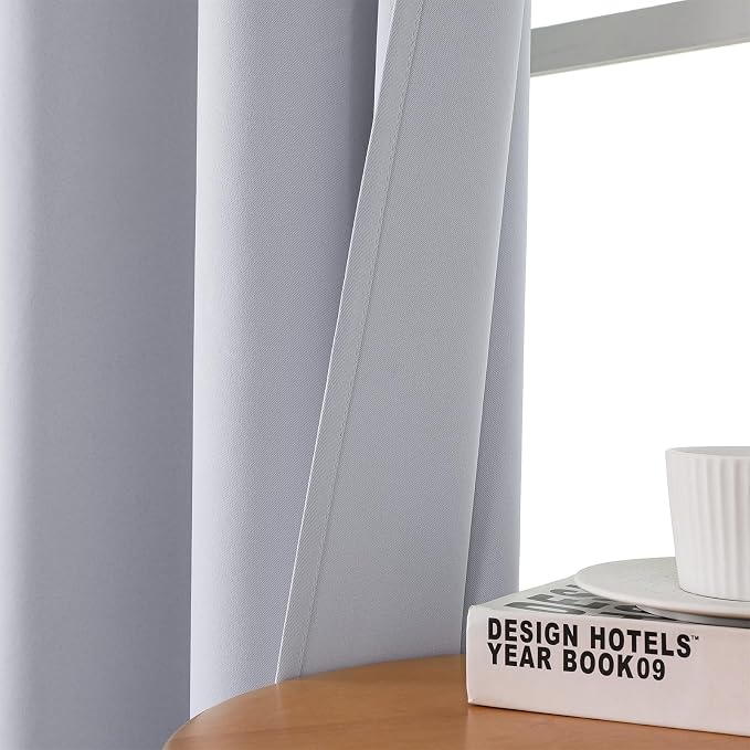 CUCRAF Custom Grayish White Blackout Curtains 1 Panel Set, Thermal Insulated - Image 7