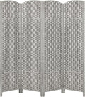 RHF Room Divider Panel, Partition Room Dividers, 4Panel Privacy Screen by RoseHomeFashion