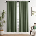 Linen 100% Blackout Curtains 78 Inches Long by Guken