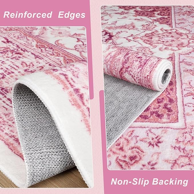 Macgace Washable Vintage Area Rug - Image 4
